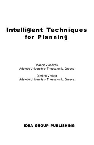 Intelligent Techniques for Planning