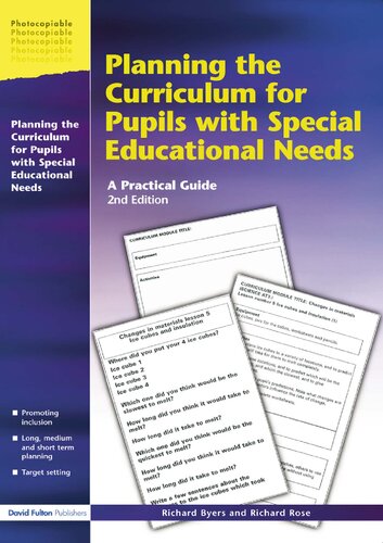 Planning the Curriculum for Pupils with Special Educational Needs 2nd Edition