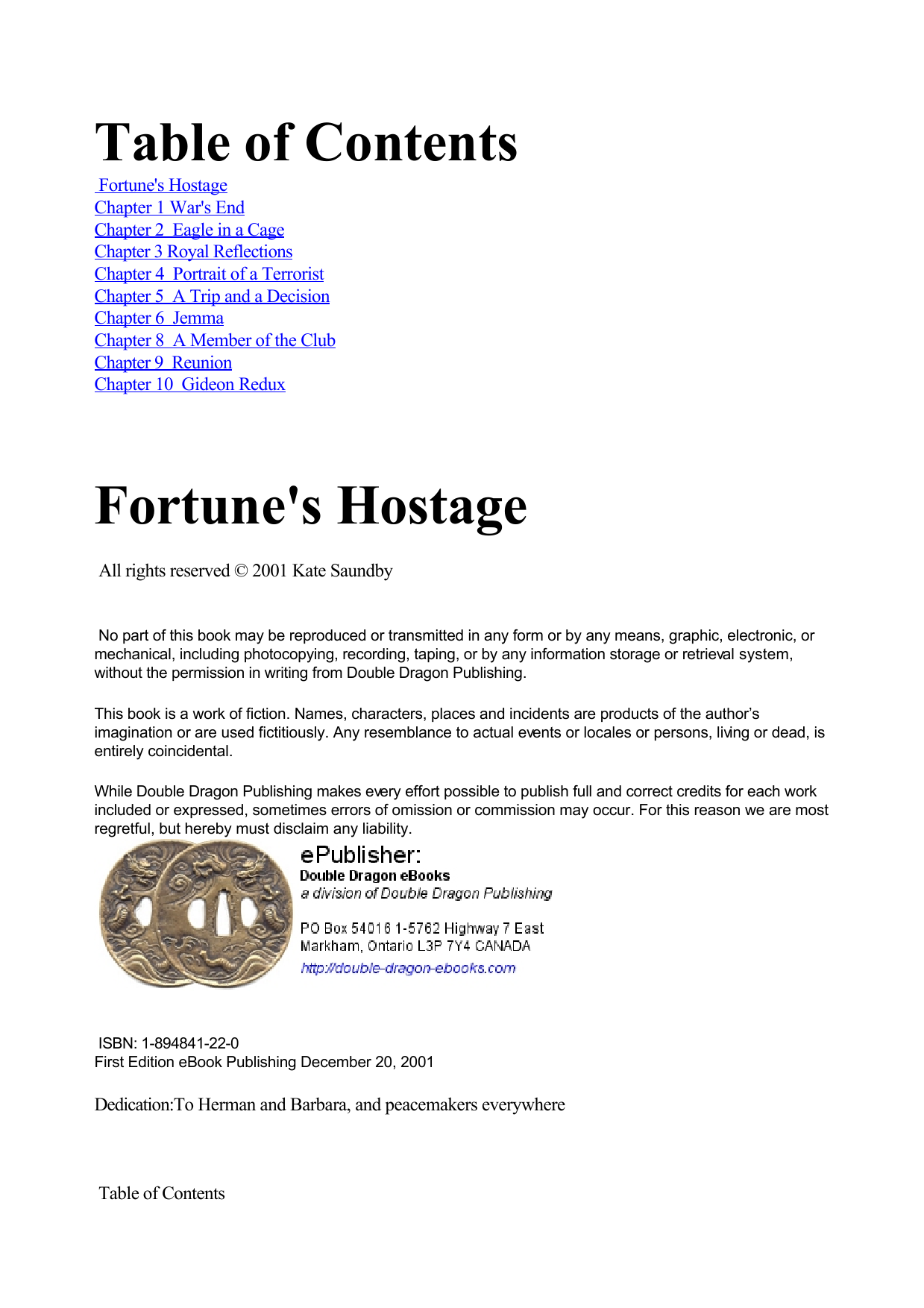 Fortune's Hostage