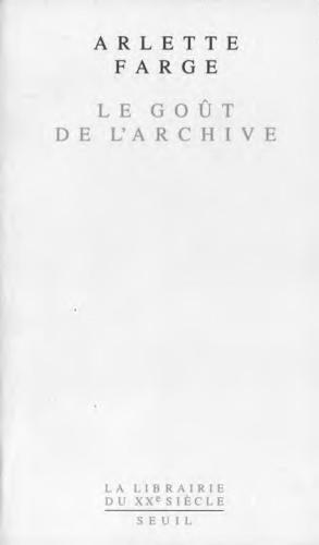 Le goût de l'archive