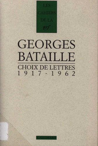 Choix de lettres (1917–1962)