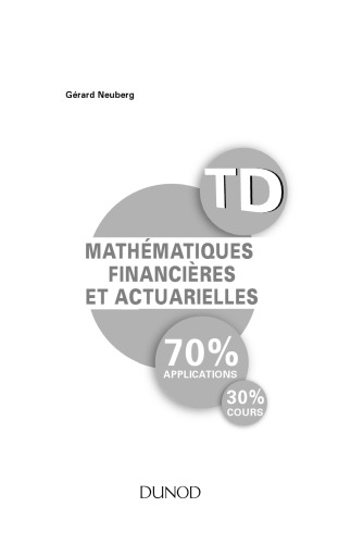 Math�matiques Financi�res Et Actuarielles - TD