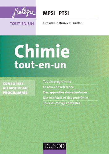 Chimie Tout-En-Un Mpsi-Ptsi - 2e Ed. - Conforme Au Nouveau Programme