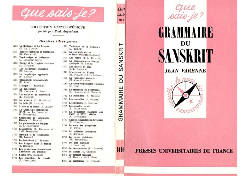 Grammaire du sanskrit