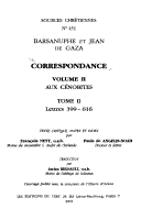 La correspondance. volume II tome II (sc nø451)