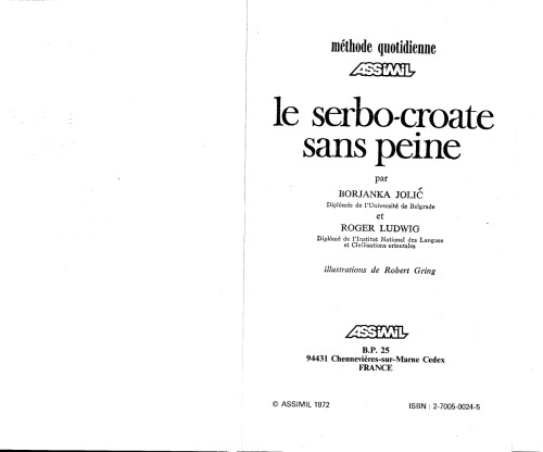 Le Serbo-Croate sans peine