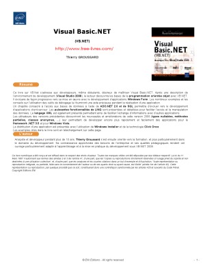 Visual Basic.NET (VB.NET) : développez avec Visual Studio 2008.