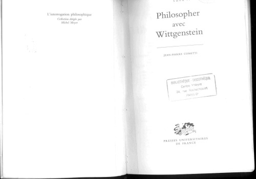 Philosopher avec Wittgenstein