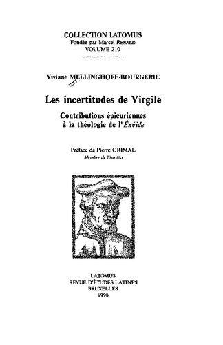 Les Incertitudes De Virgile