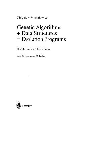 Genetic Algorithms Data Structures Evolution Programs
