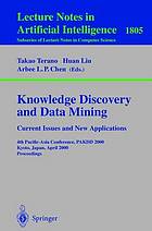 Knowledge Discovery and Data Mining. Current Issues and New Applications.