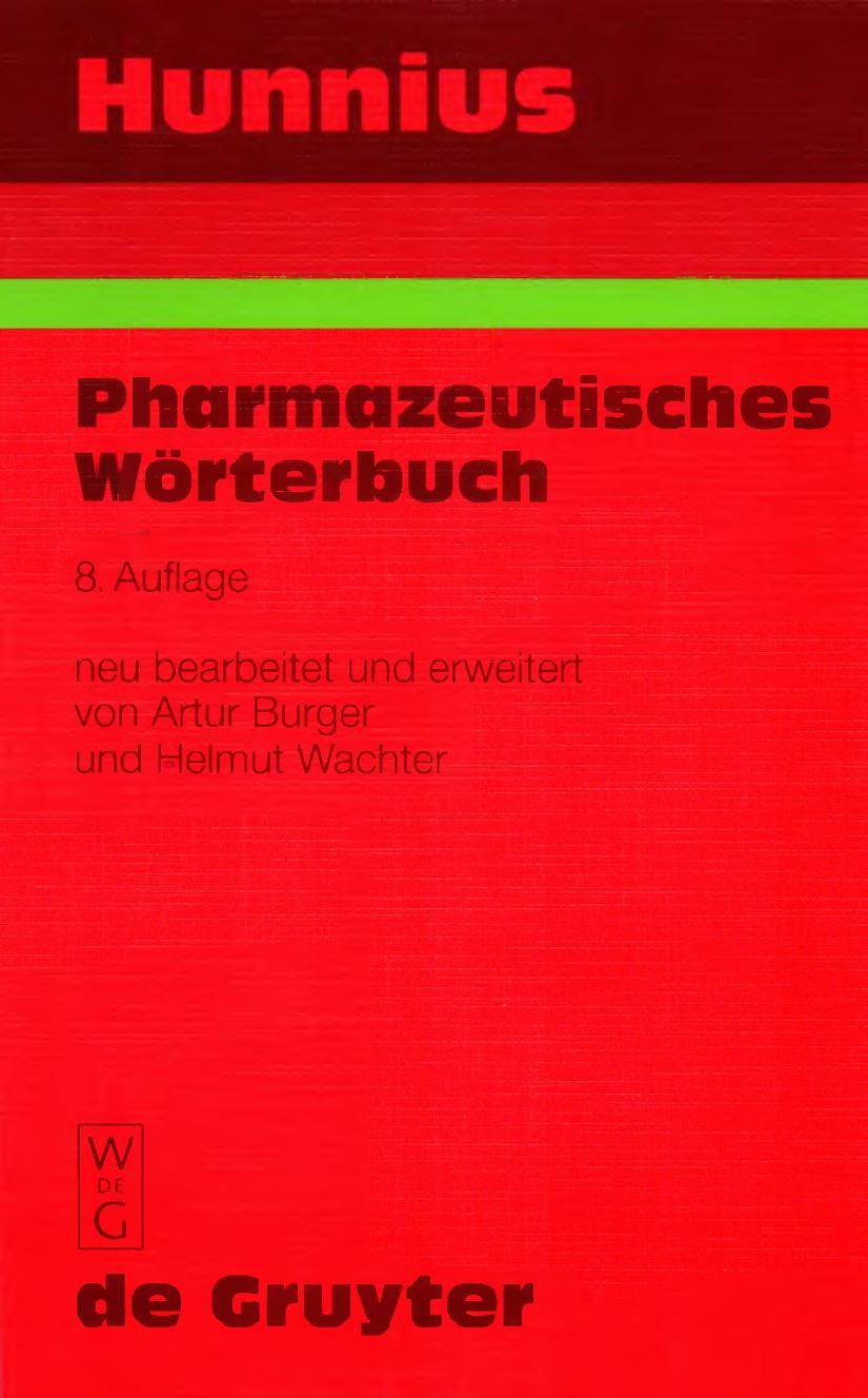 Hunnius Pharmazeutisches Wörterbuch