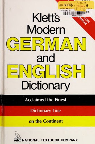 Klett's modern German and English dictionary : English-German, German-English