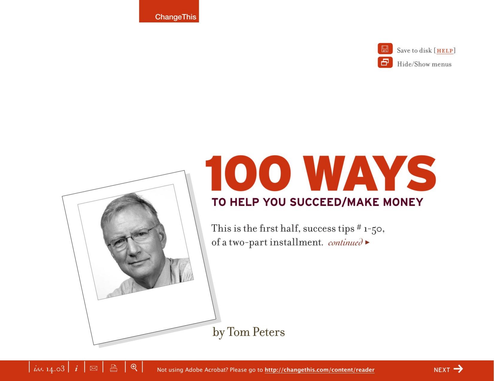 100 Ways, Success Tips 1-50