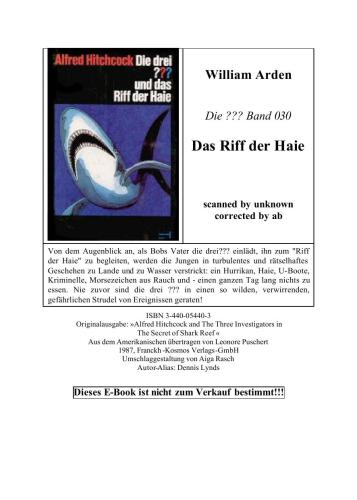 Die drei ??? und das Riff der Haie