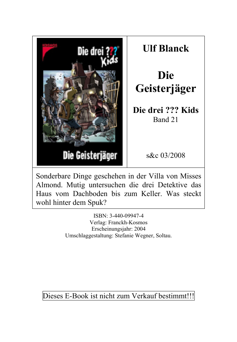 Die drei ???-Kids 21. Die Geisterjäger.