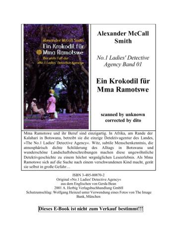 Ein Krokodil für Mma Ramotswe