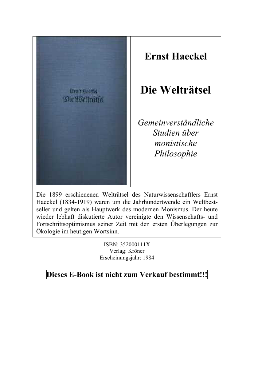 Die Welträtsel