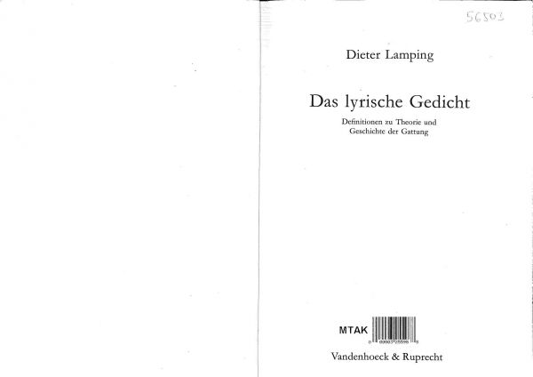 Das Lyrische Gedicht