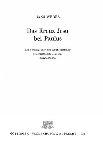 Das Kreuz Jesu Bei Paulus