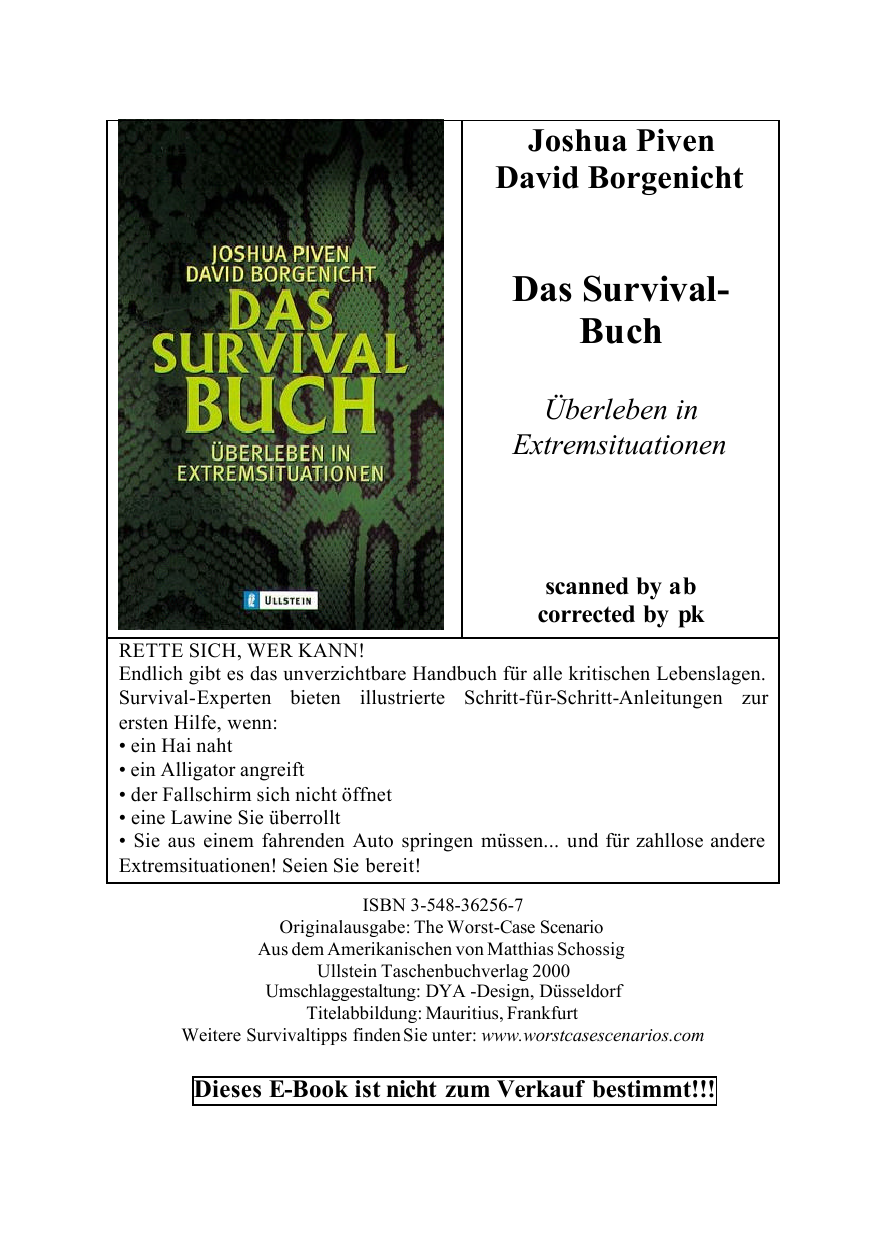 Das Survival-Buch