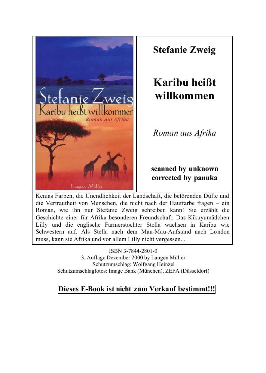 Karibu Heißt Willkommen. Roman Aus Afrika