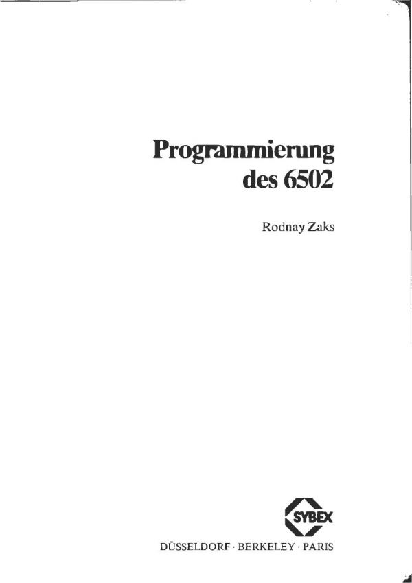 Programmierung des 6502