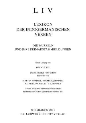 Lexikon der indogermanischen Verben