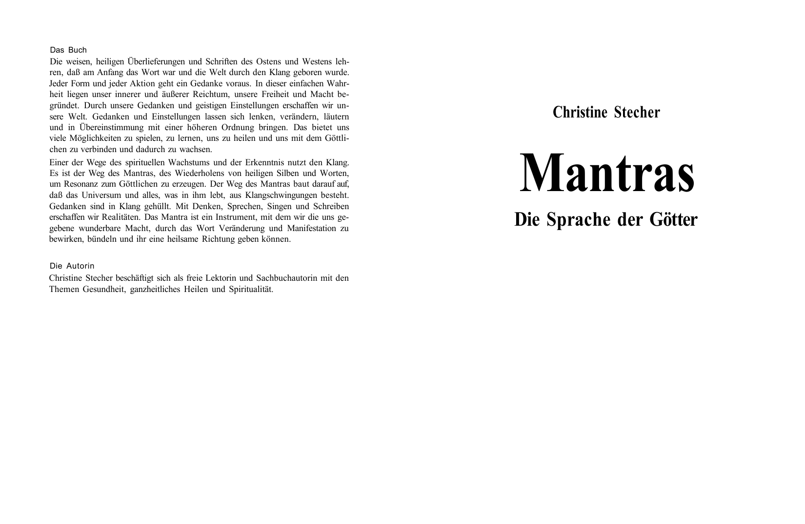 Mantras die Sprache der Götter