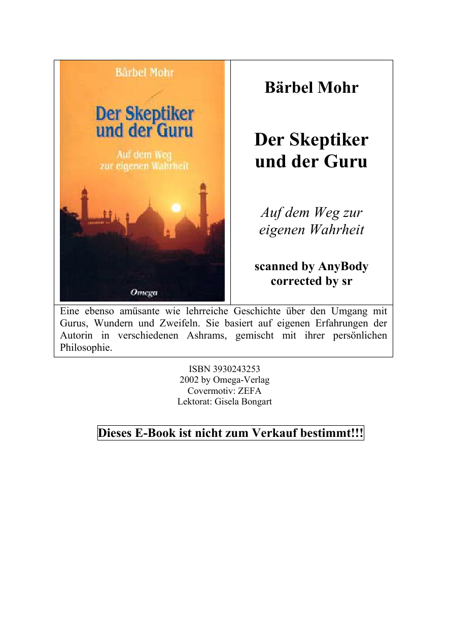 Der Skeptiker Und Der Guru