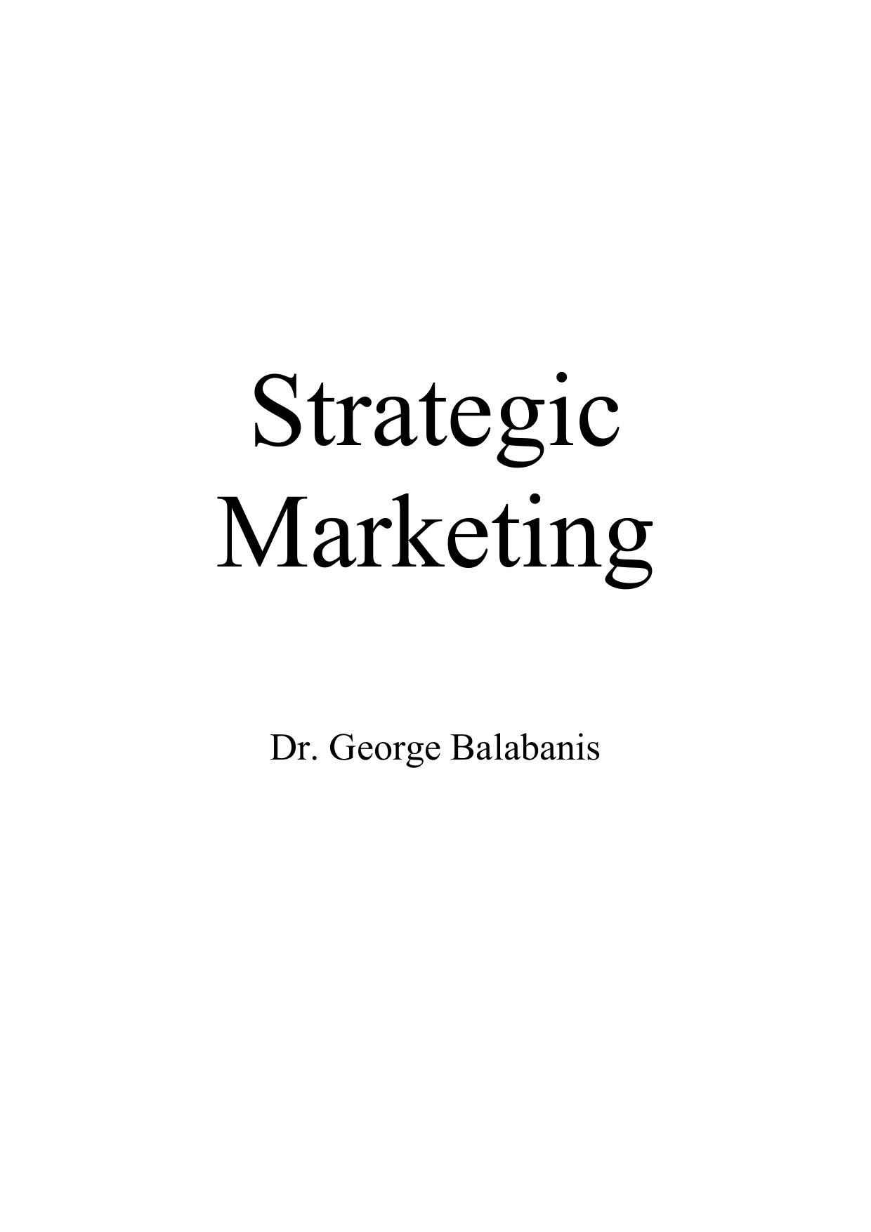 Microsoft Word - syllabus for Strategic Marketing 2003b.doc