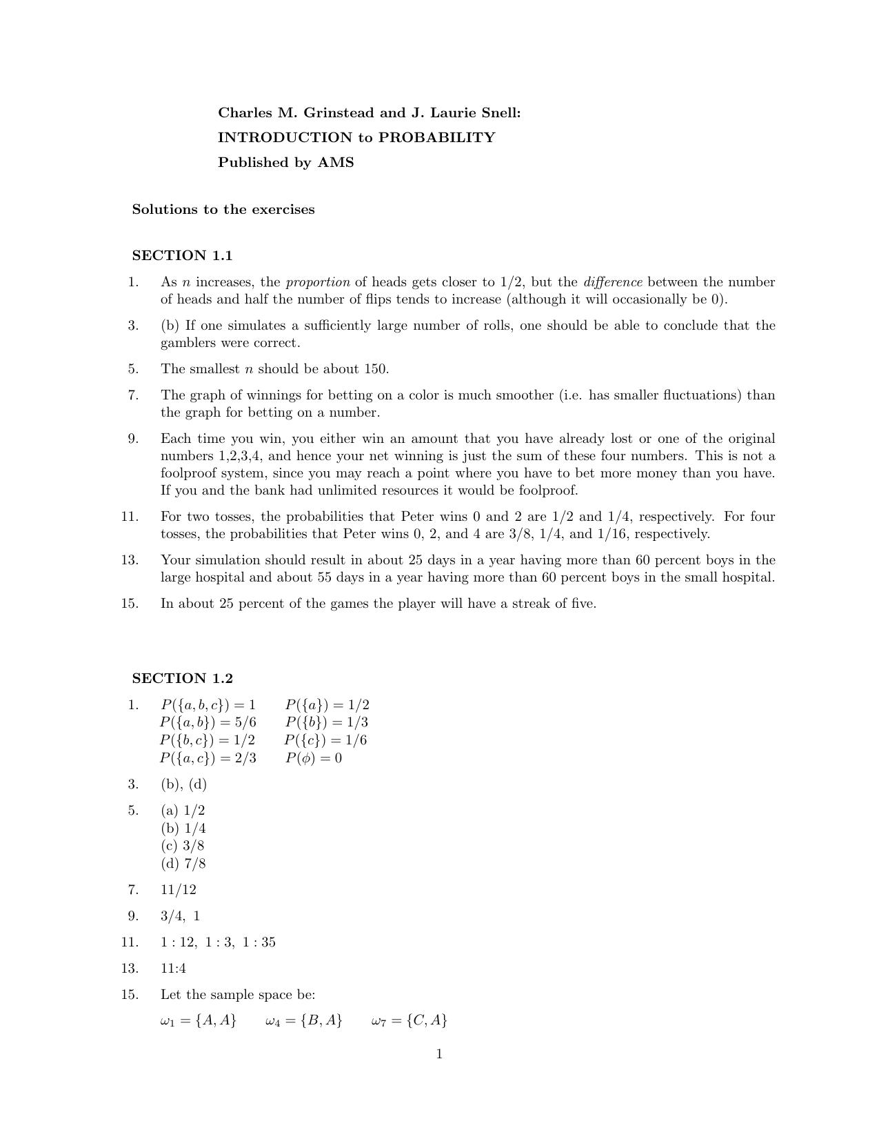 Introduction To Probability Solutions Manual