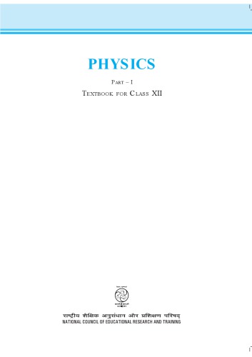 Physics Text Book Part 1 for Class 12