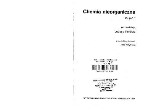 Chemia nieorganiczna. T. 1-2