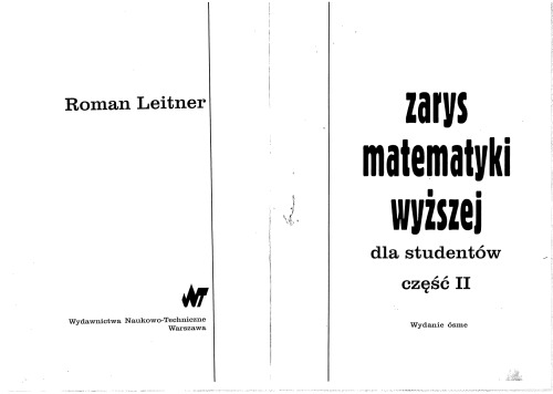 Zarys matematyki wyższej dla studentów. Cz. 3