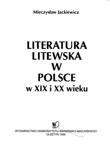 Literatura litewska w Polsce w XIX i XX wieku