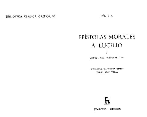 Epístolas Morales A Lucilio Vol. 1 1-80