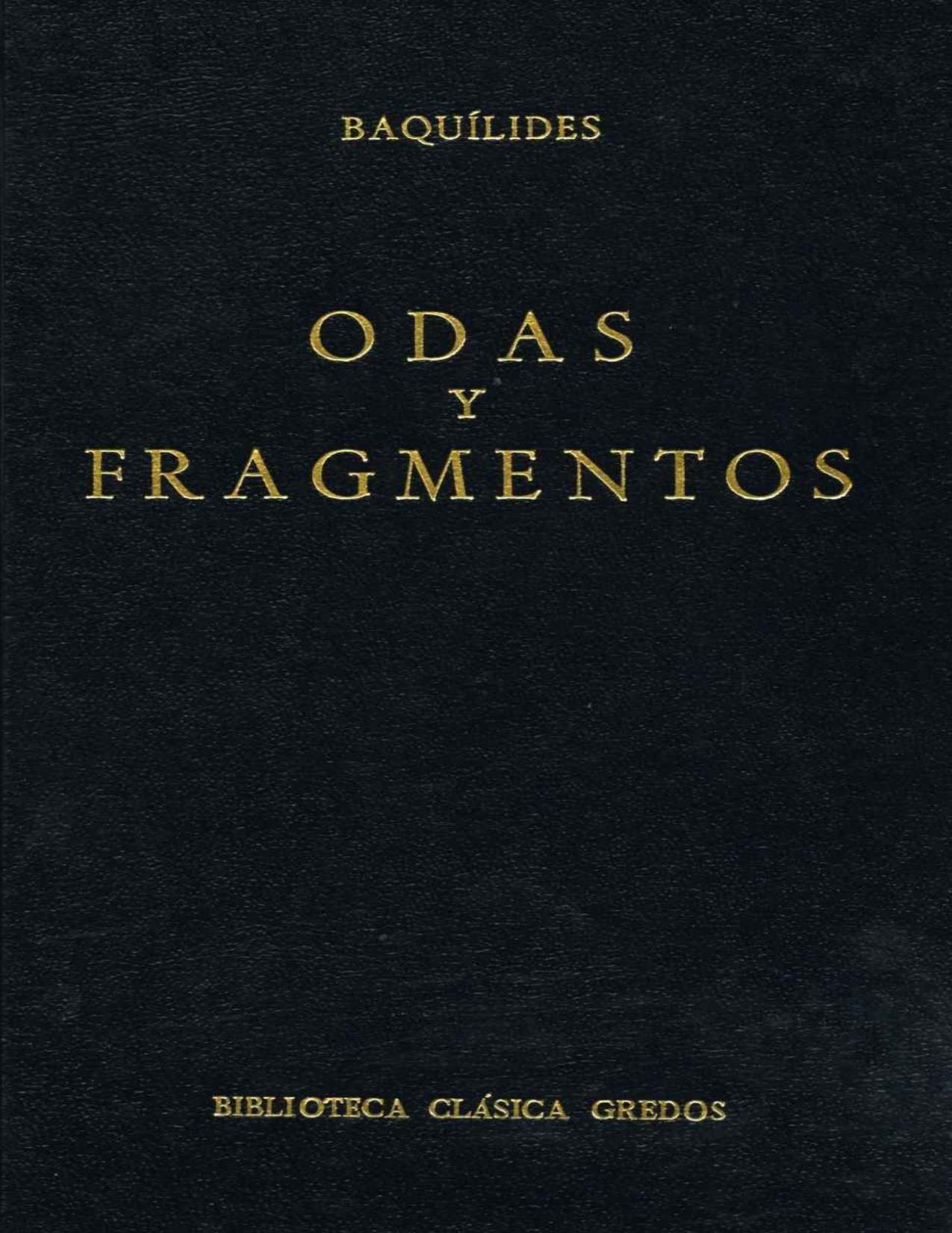 Odas y fragmentos