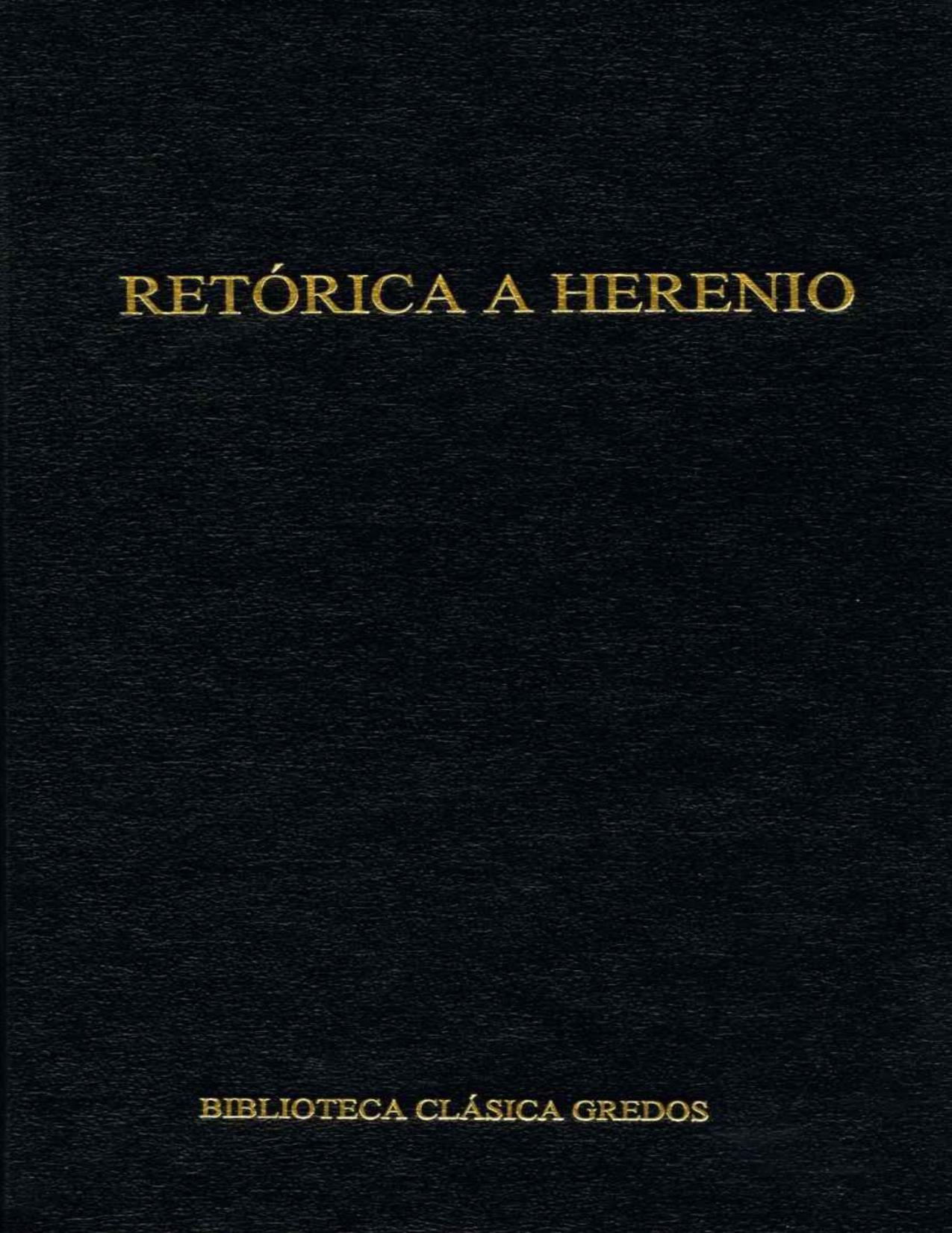 Retorica a Herenio / Rhetoric to Herenio