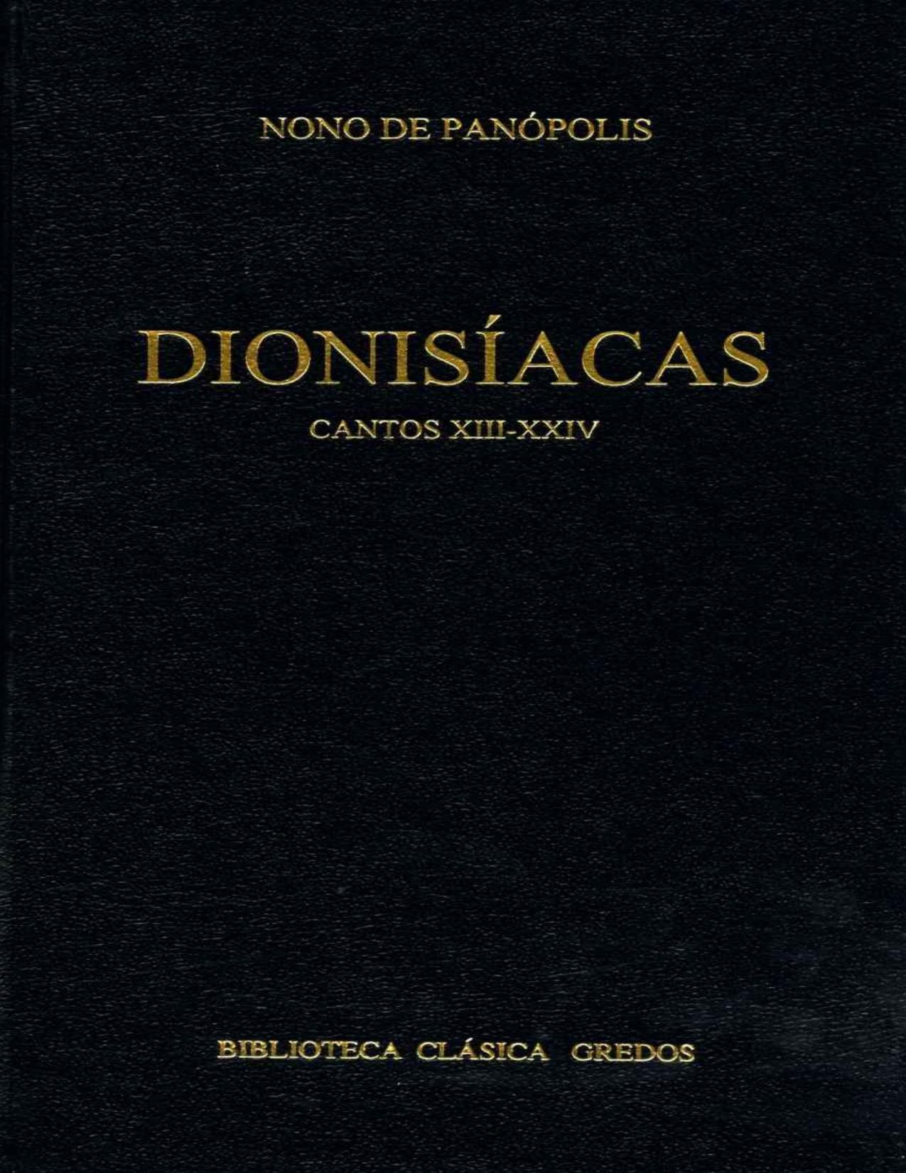 Dionisiacas Vol. 2 (Cantos XIII-XXIV)