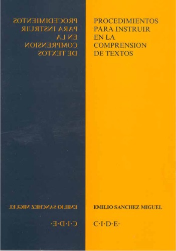 Procedimientos para instruir en la comprensión de textos