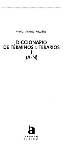 Diccionario de términos literarios