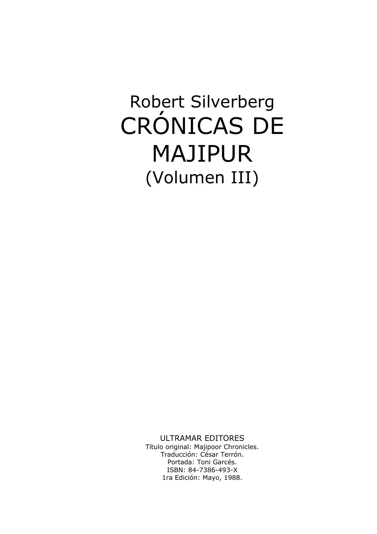 Cronicas de Majipur