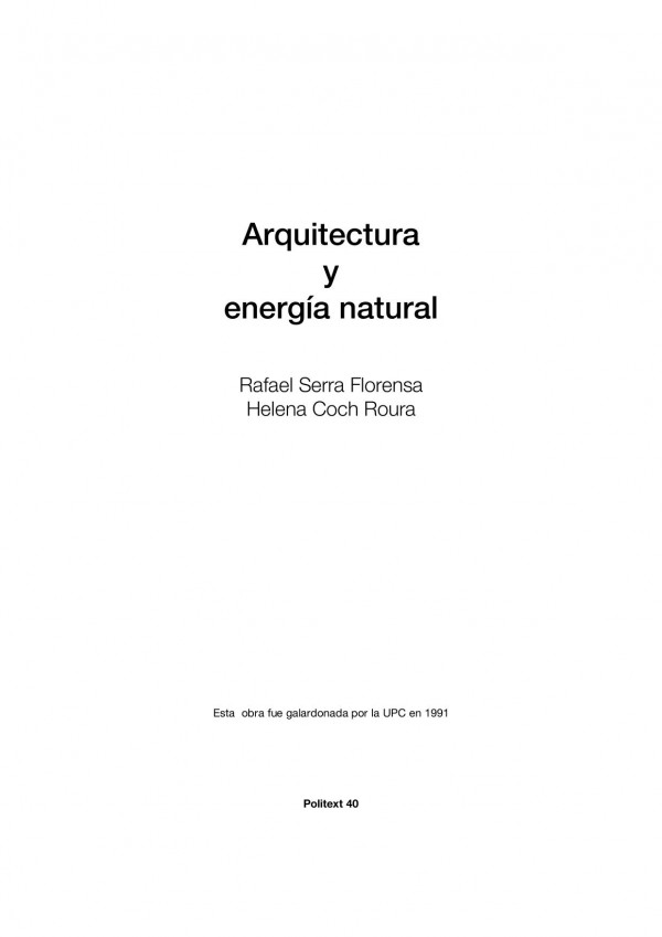 Arquitectura y Energia Natural