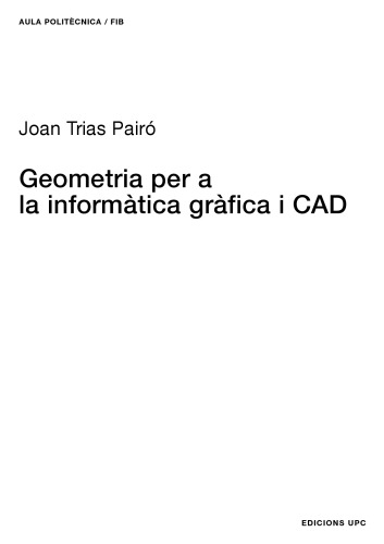 Geometria per a la informàtica gràfica i CAD