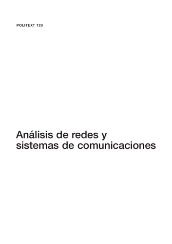 Análisis de redes y sistemas de comunicaciones