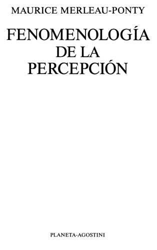 Fenomenología de la percepción