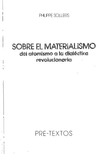 Sobre el materialismo : del atomismo a la dialéctica revolucionaria