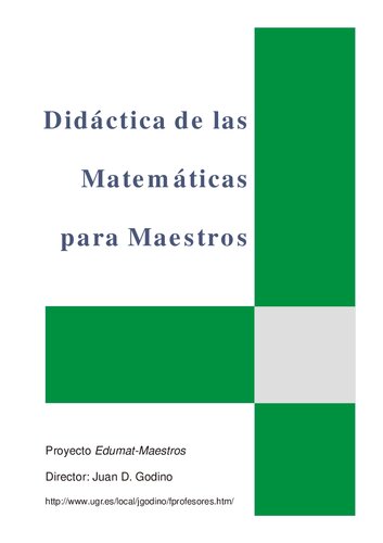 Didáctica de las matemáticas para maestros