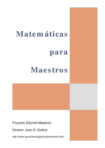 Matemáticas para maestros : manual para el usuario